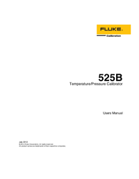 Thumbnail of document Manual - 525B/A0 120V Temperature/Pressure Calibrator